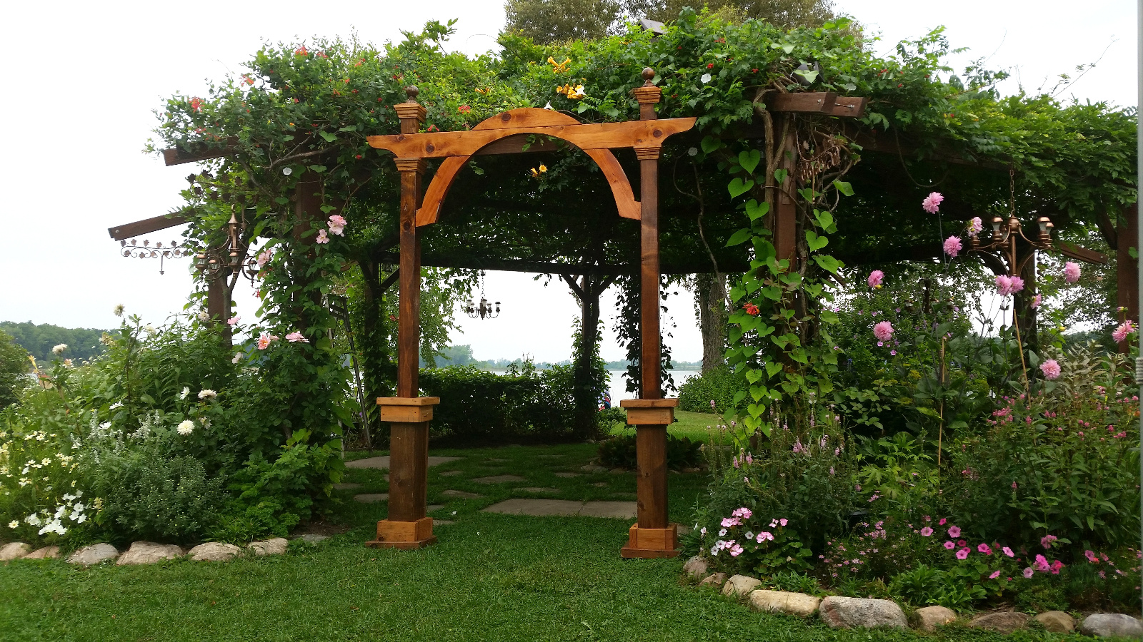 Portable Archway placed at the Flowering Gazebo opening for Ceremony